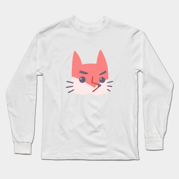 Angry Fox Long Sleeve T-Shirt by marta.mat3
